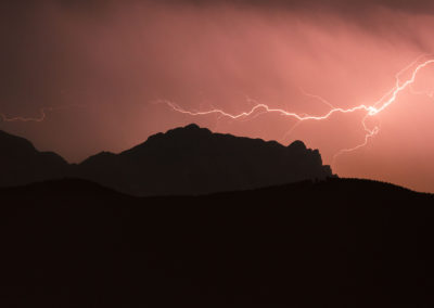 lightening - blitze - gewitter - mountains - dolomites