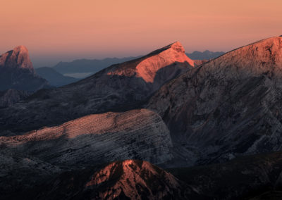 dolomiten - dolomites - berge - mountains - landscape - nature - sunrise - helltaler schlechte - South tyrol