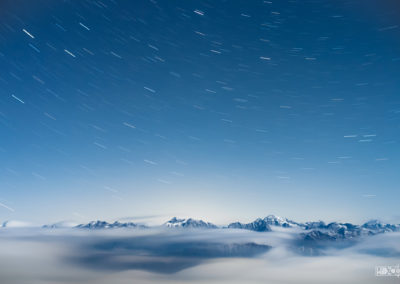 fog - stars - startrail - nightsky - naturephoto - mountains - alps - dolomites