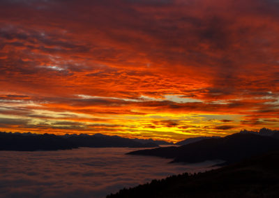 red, sunrise, pustertal, südtirol