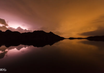 Lightning - Thunder - Thunderstorm - Naturephotography - Alps - Reflection - Lake - Lakeside