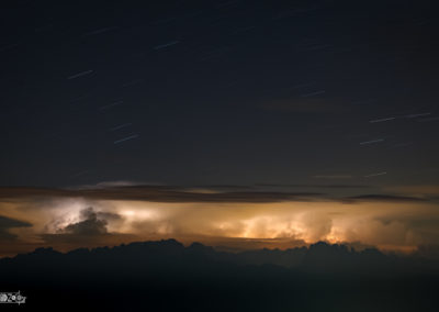 Lightning - Thunder - Thunderstorm - Naturephotography - Dolomites - Startrail - Alps