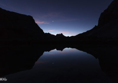 Reflection - Moon - Dolomites - Night - Nightsky - Naturephotography