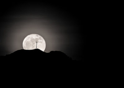 nightsky - moon - alps - south tyrol