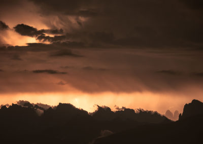 lightening - blitze - gewitter - mountains - dolomites