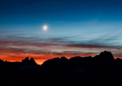nightsky - stars - moon - dolomites - dolomiten - south tyrol - sexten